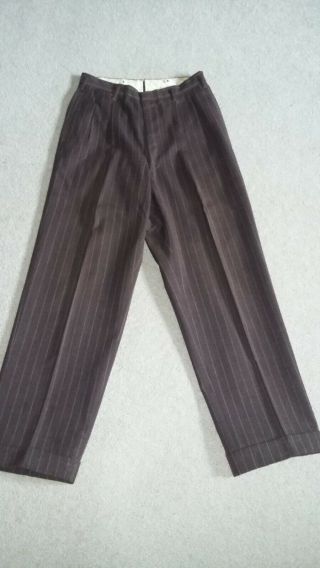 Vintage Mens 1940s Brown Pinstripe Suit Sz.  40 Flawless 3