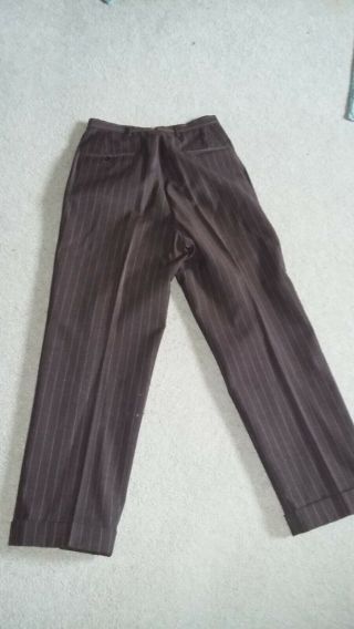 Vintage Mens 1940s Brown Pinstripe Suit Sz.  40 Flawless 4