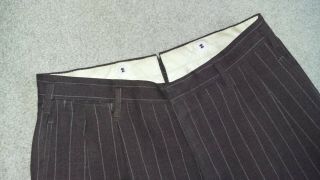 Vintage Mens 1940s Brown Pinstripe Suit Sz.  40 Flawless 5