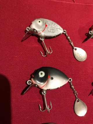 6 Vintage HEDDON TINY PUNKIN SPIN Punkinseed Spook Antique Fishing Lures 6 2