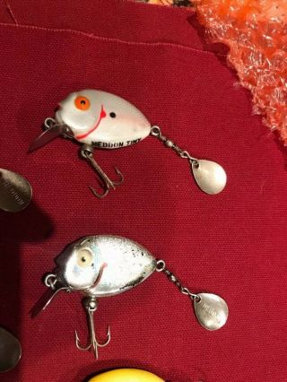 6 Vintage HEDDON TINY PUNKIN SPIN Punkinseed Spook Antique Fishing Lures 6 4