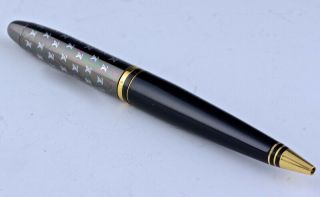 AUTH VINTAGE LOUIS VUITTON LV MONOGRAM BLACK GOLD RAINBOW ROLLER PEN IN ORIG BOX 5