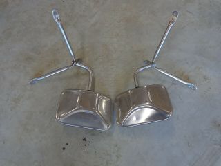Vintage 70 80 Chevy Ford Dodge Truck Stainless Steel Mirrors
