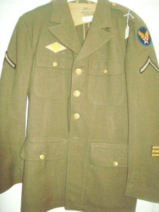 Us Wwii Army Air Corps Enlisted Jacket Named With Service Number Size 38r