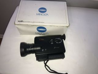 MINOLTA XL 401 8 Movie Camera w/ Zoom Rokkor 8.  5 - 34mm f/1,  2 Lens Vintage 2