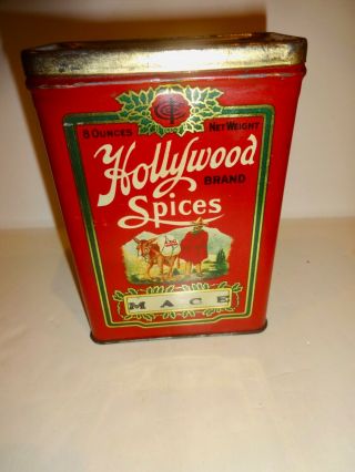 Vintage Hollywood Spice Tin Seattle Tacoma Advertising