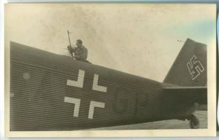 German World War Ii Archived Photo Luftwaff Junkers Ju52 And Its Gunman