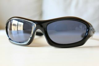 Vintage Oakley Monster Dog Polished Black W/ Grey 05 - 020 Sunglasses - Vgc