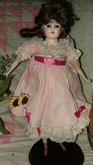 Antique 12 - Inch Kley Hahn " Special " Doll In " Pretty In Pink " Gown