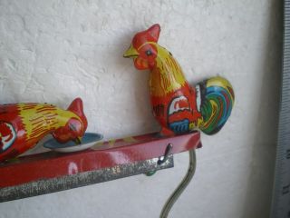 PECKING CHICKENS VINTAGE TIN PLATE TOY - ORDER 3