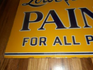 Vintage DSP LOWE BROTHERS PAINT Porcelain 2 - Sided Advertising SIGN 11