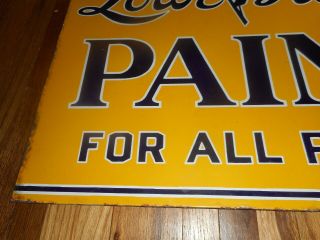 Vintage DSP LOWE BROTHERS PAINT Porcelain 2 - Sided Advertising SIGN 4