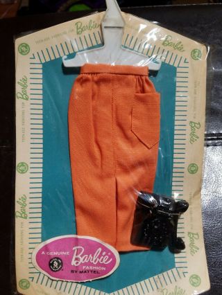 Vintage Barbie Fashion Pak Orange Pants W/ Black Phone Moc