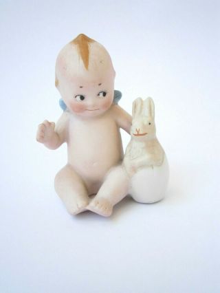Antique Bisque Kewpie Doll With Easter Bunny Limited