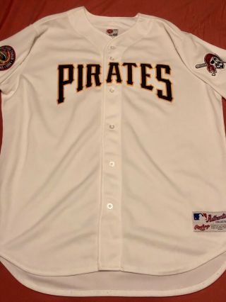 Look Vintage Three Rivers Authentic Pittsburgh Pirates Rawlings Jersey Sz 48
