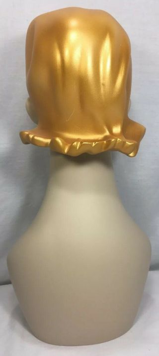 Vintage Blonde Laughing Mannequin Head Pierced Ears Gold Blond Cartoon Golden 5