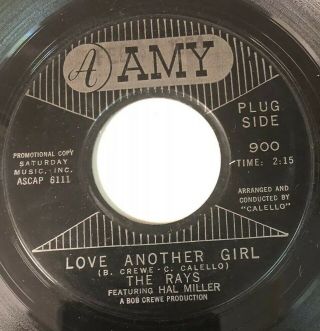 Northern Soul 45 Rare The Rays W/ Hal Miller Promo Love Another Girl