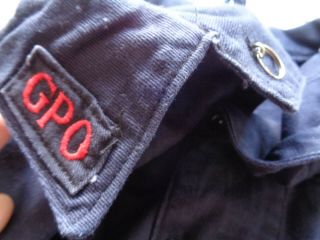 Vtg British GPO post office blue cotton mail worker work chore jacket 2