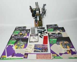 Transformers G1 Bruticus Metal 98 Complete 1986 Vintage Hasbro W Cardbacks Rare