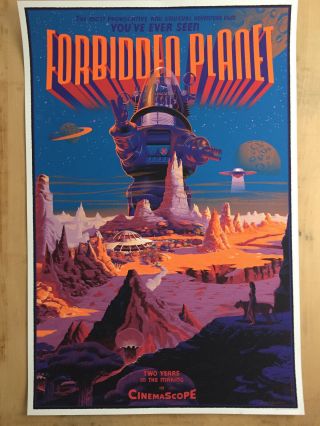 Forbidden Planet By Laurent Durieux - Variant - Signed - Rare Mondo