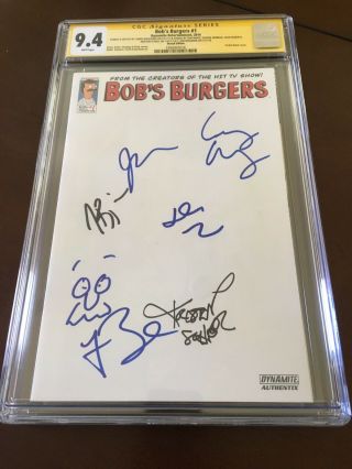 Bobs Burgers 1 Cgc Ss 9.  4 Cast Signed X6 Rare