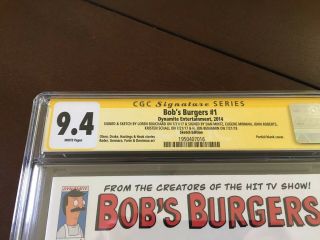 Bobs Burgers 1 CGC SS 9.  4 Cast Signed X6 Rare 2