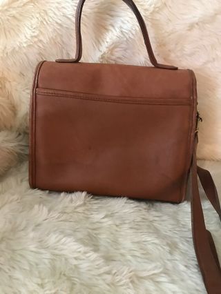 Gorgeous Vintage Brown Leather COACH Ladies Cross Body Handbag 4