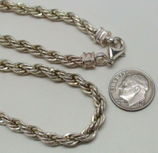 Vintage STERLING SILVER Chunky Western Rope Chain 24 