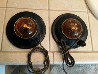 Vintage Early Model Tt/a Ford Truck - Car Mirrors - Monarch Turn Signal Lights Rare