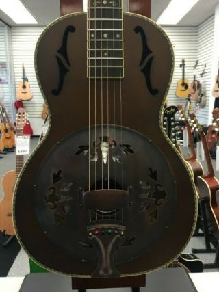 Washburn R360K Vintage Series Parlor Resonator Acoustic Guitar 3