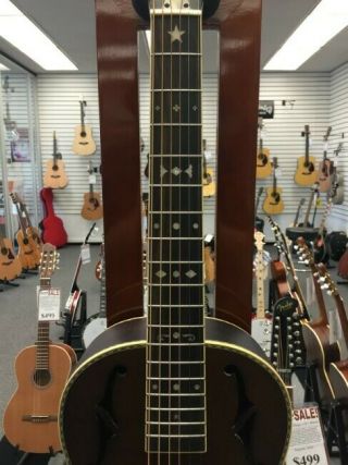 Washburn R360K Vintage Series Parlor Resonator Acoustic Guitar 4