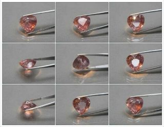 CERTIFICATE Inc.  Huge Rare 20.  42ct Heart Natural Unheated Color Change Sapphire 6