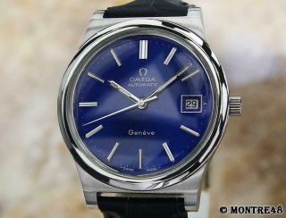 Omega Geneve Swiss Made Stainless Steel Mens Automatic 1970s Vintage Je163
