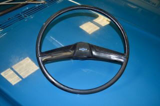 Vintage 1969 - 72 Chevrolet Gmc Truck Black Steering Wheel & Horn Button