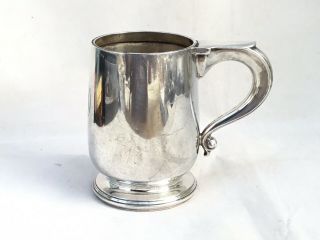 A Vintage Solid Silver Christening Cup Or Tankard,  1925