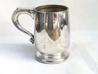 A Vintage Solid Silver Christening Cup Or Tankard,  1925 3