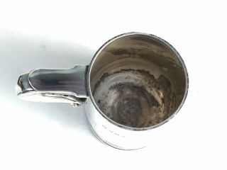A Vintage Solid Silver Christening Cup Or Tankard,  1925 7