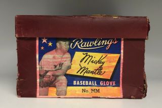 Vintage Mickey Mantle Rawlings MM Baseball Glove w/ Box NY Yankees HOF 10