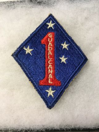Ww2 Us 1st Marine Division Patch Minty (d163