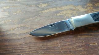RARE VINTAGE GERBER LOVELESS FOLDING POCKET KNIFE NICKLE SILVER FRAME 8052 2