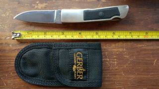 RARE VINTAGE GERBER LOVELESS FOLDING POCKET KNIFE NICKLE SILVER FRAME 8052 4