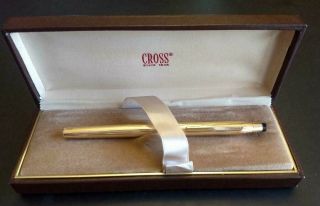 Vintage Cross 14kt Gold Filled Fountain Pen - 14kt Gold " M " Nib - Box