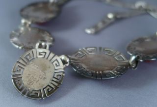 Allison Snowhawk Lee Vintage Sterling Silver/Coral Navajo Jewelry Set w/Necklace 3