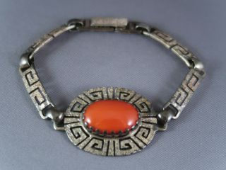 Allison Snowhawk Lee Vintage Sterling Silver/Coral Navajo Jewelry Set w/Necklace 4