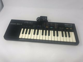 Vintage Casio Sk - 1 Sampling Synthesizer Keyboard W/ Power Cord