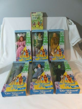 6 Vintage 1988 The Wizard Of Oz Dolls Rare Complete Set Mib,  Book