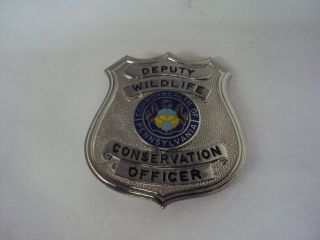 Vintage State Of Pennsylvania Wildlife Conservation Officer Badge Deputy X - 590