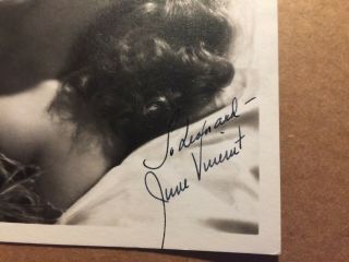 June Vincent Very Rare Early Vintage Autographed Photo Black Angel 40s 2