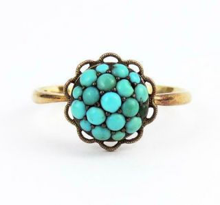 Antique 9ct Gold Turquoise Ring 19th Century