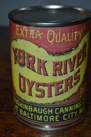 RARE VINTAGE BLACK AMERICANA NI HEAD EXTRA QUALITY YORK RIVER OYSTER CAN 2